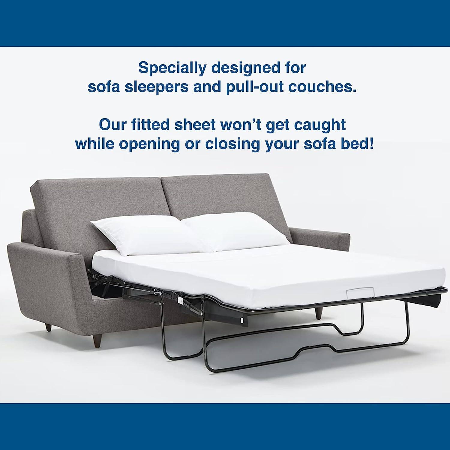 Sofa Sleeper Fitted Sheet, Sofa Bed / Pullout Couch Bottom Sheet, Fits